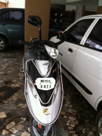 Black And White TVS Scooty Pep Plus