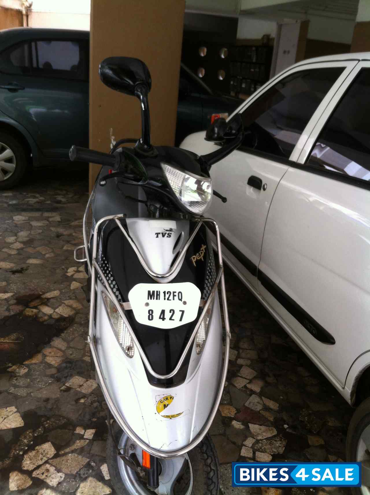 Black And White TVS Scooty Pep Plus