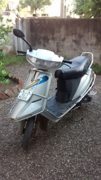 Silver TVS Scooty