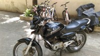 Black Bajaj Pulsar 180 Round Headlight