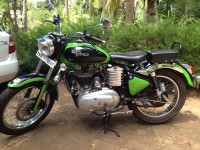 Black And Green Royal Enfield Vintage Bullet