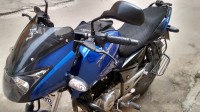 Blue And Black Bajaj Pulsar 150 DTSi