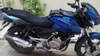 Blue And Black Bajaj Pulsar 150 DTSi