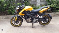 Yellow Bajaj Pulsar 200 NS