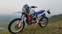 White Blue Honda  CRM 250