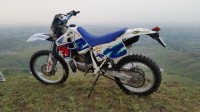 White Blue Honda  CRM 250