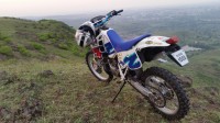 White Blue Honda  CRM 250