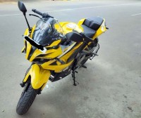 Yellow Bajaj Pulsar RS 200