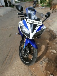 White And Blue Yamaha YZF R15 V2