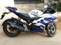 White And Blue Yamaha YZF R15 V2