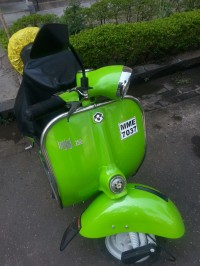 Olive Green Bajaj 150 Scooter