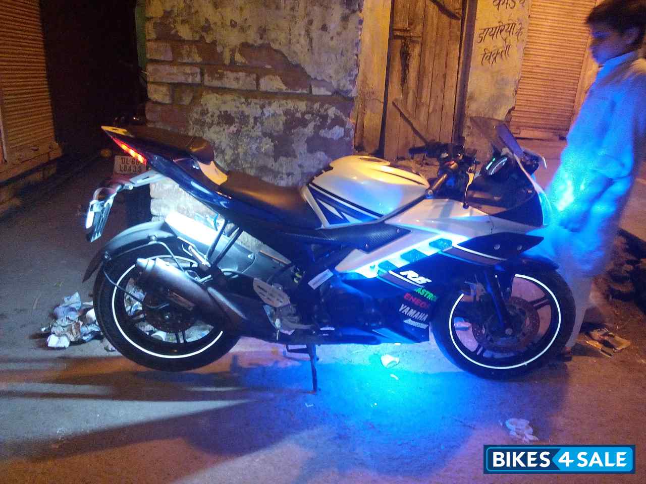 White And Blue Yamaha YZF R15 V2