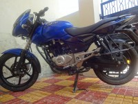 Blue And Black Bajaj Pulsar 150 DTSi