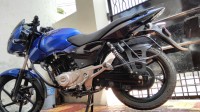 Blue And Black Bajaj Pulsar 150 DTSi