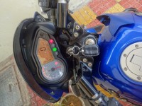 Blue And Black Bajaj Pulsar 150 DTSi