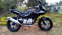 Black And Decaling Done Bajaj Pulsar 220 DTSi