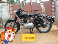 Black Royal Enfield Vintage Bullet