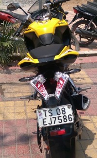 Yellow Bajaj Pulsar RS 200