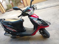 Black & Red TVS Scooty Streak