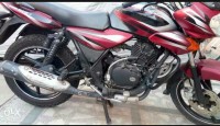 Flame Red Bajaj Discover DTSi 135