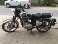 Silver Royal Enfield Classic 500