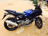 Blue & Black Bajaj Pulsar 220F