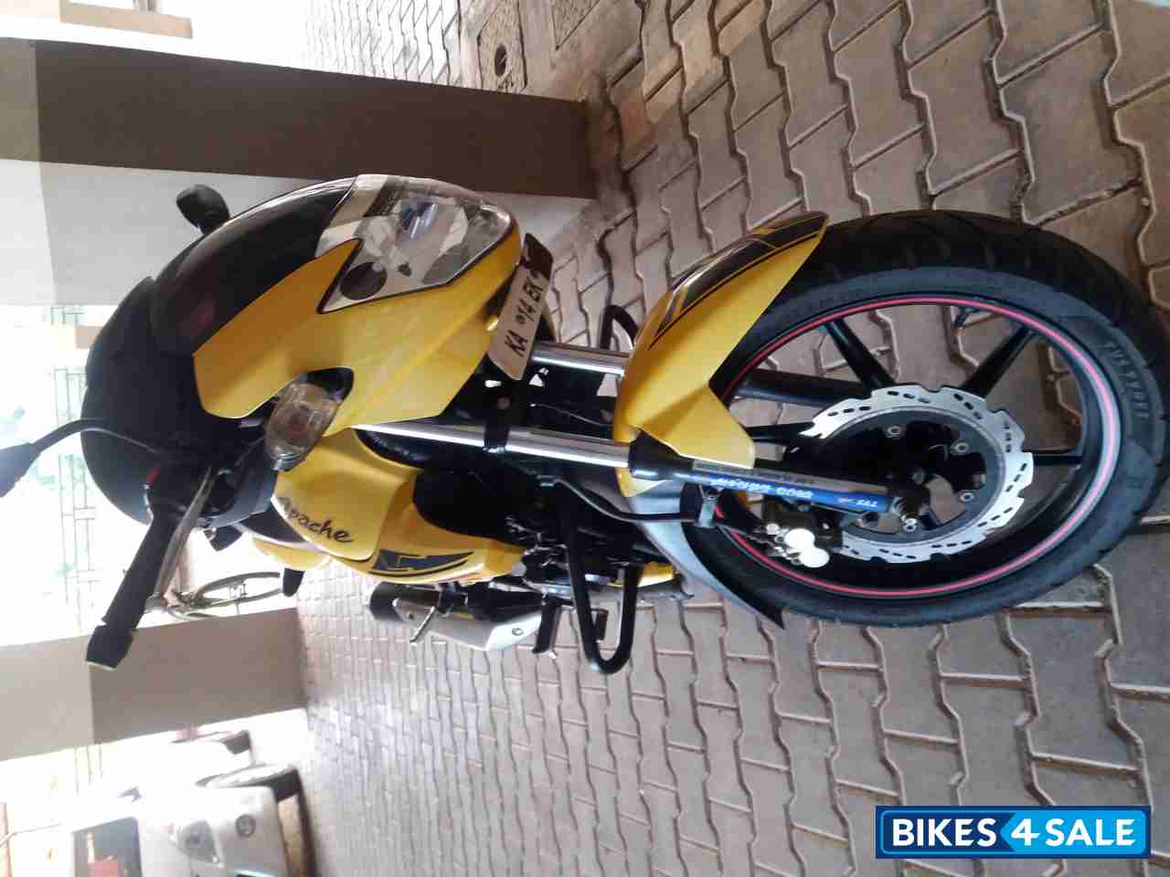 Used 15 Model Tvs Apache Rtr 160 For Sale In Mangalore Id Yellow Colour Bikes4sale