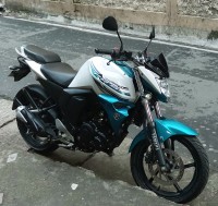 Blue And White Yamaha FZ