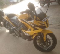 Yellow Bajaj Pulsar RS 200 ABS