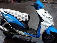 Blue White Honda Dio