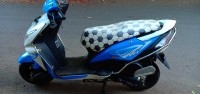 Blue White Honda Dio