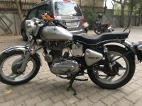 Silver Royal Enfield Bullet Electra