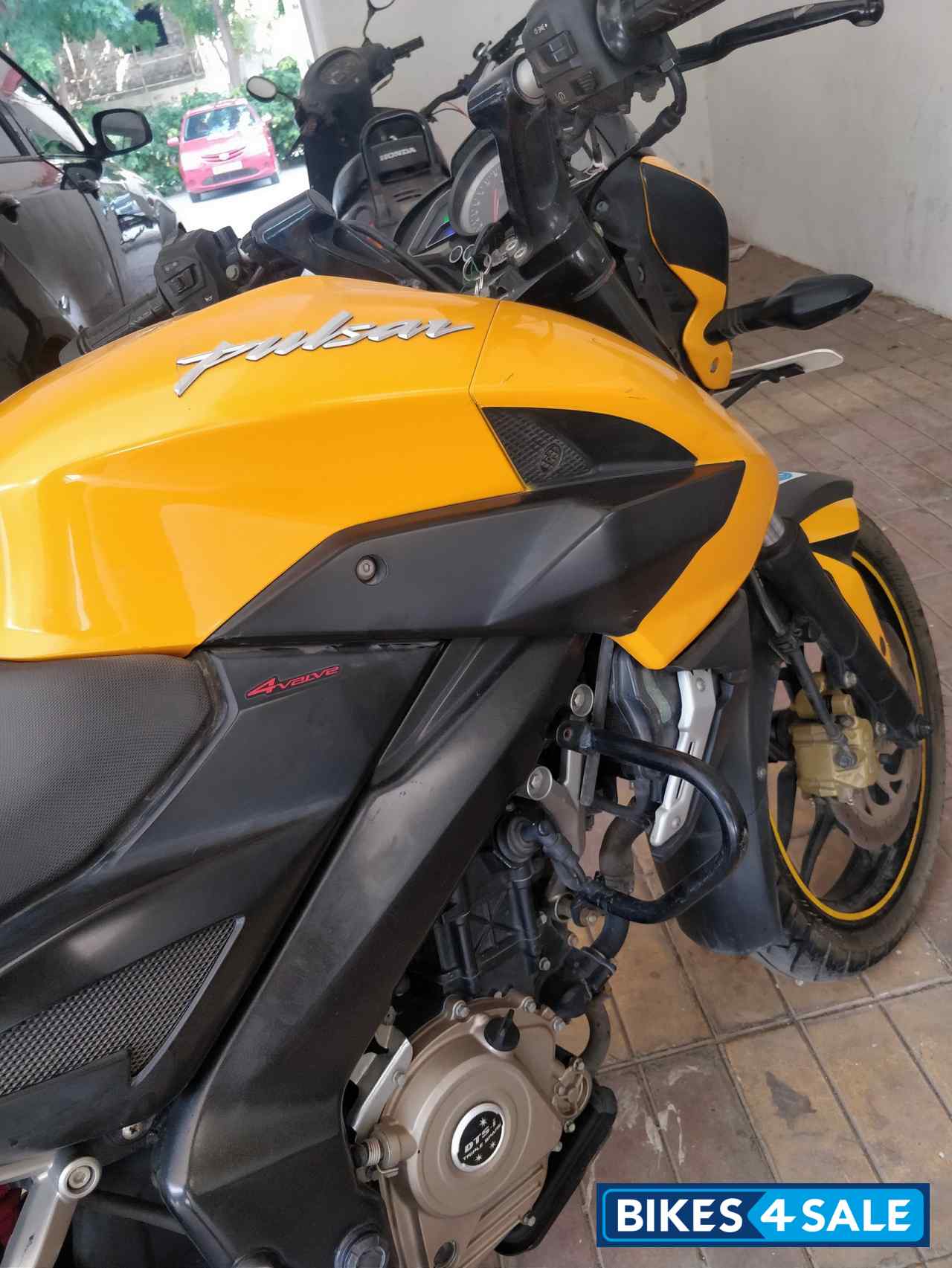 Mustard Yellow Bajaj Pulsar 200 NS