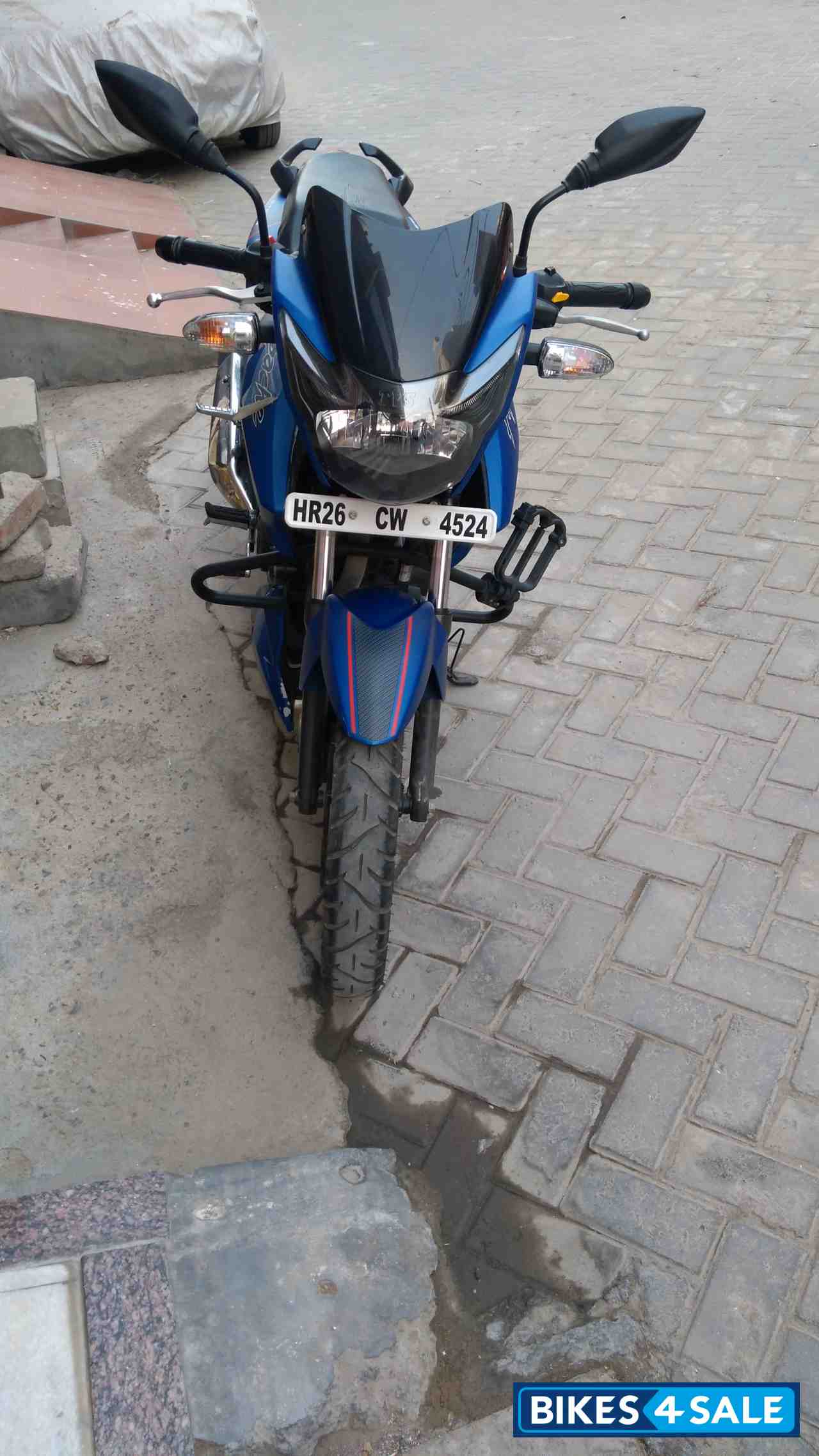 Used 16 Model Tvs Apache Rtr 160 For Sale In Gurgaon Id Matte Blue Colour Bikes4sale