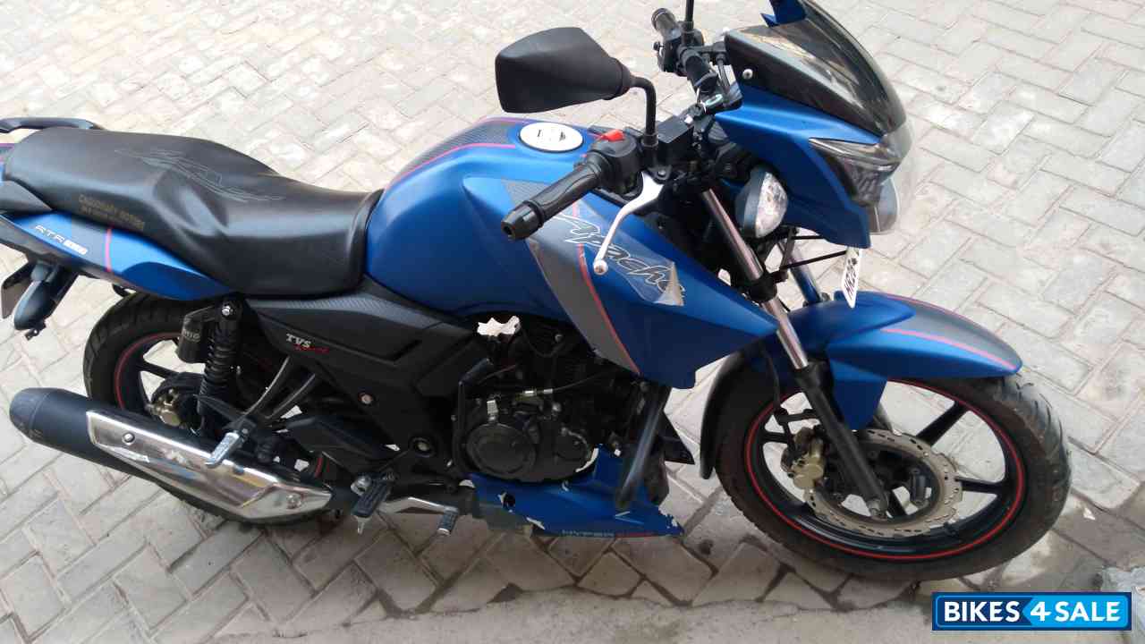 Used 16 Model Tvs Apache Rtr 160 For Sale In Gurgaon Id Matte Blue Colour Bikes4sale