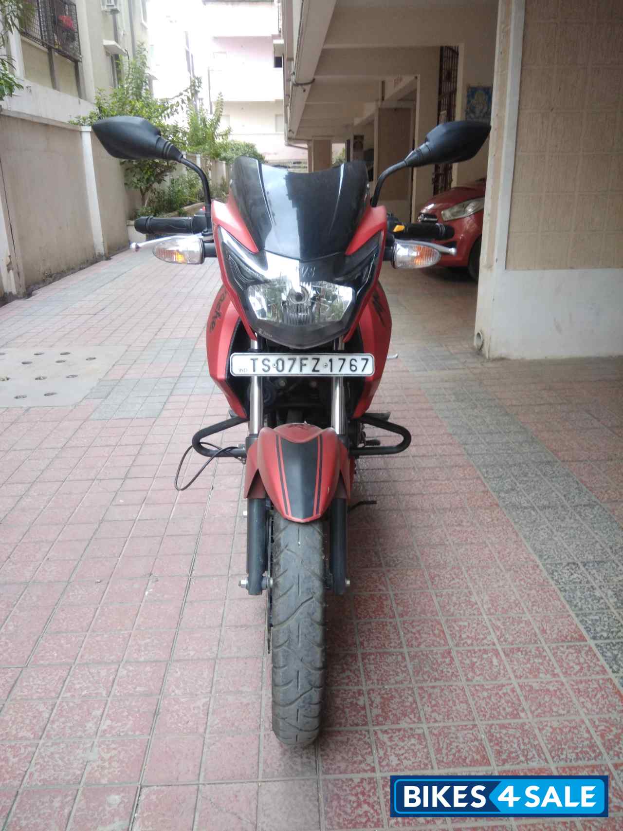 Used 18 Model Tvs Apache Rtr 160 For Sale In Hyderabad Id 2840 Matte Red Colour Bikes4sale