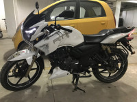 White TVS Apache RTR 180 ABS