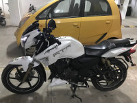 White TVS Apache RTR 180 ABS