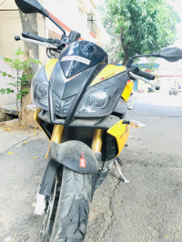 Yellow Aprilia Tuono V4 R