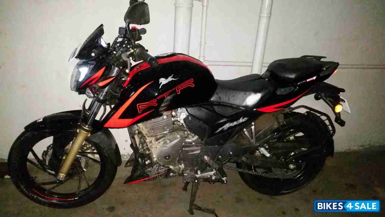 Black With Red TVS Apache RTR 200 4V Race Edition 2.0