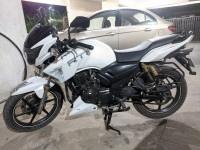 White TVS Apache RTR 180 ABS