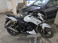 White TVS Apache RTR 180 ABS