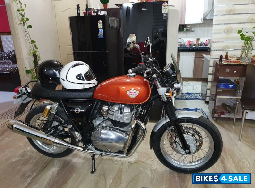 Orange Royal Enfield Interceptor 650 Twin
