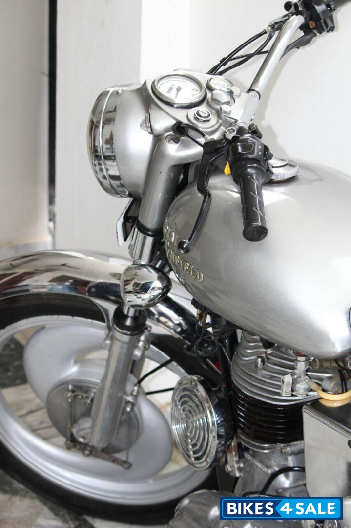 Silver Royal Enfield Bullet Electra