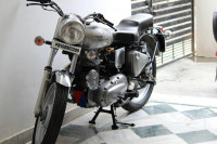 Silver Royal Enfield Bullet Electra