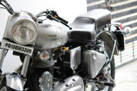 Silver Royal Enfield Bullet Electra