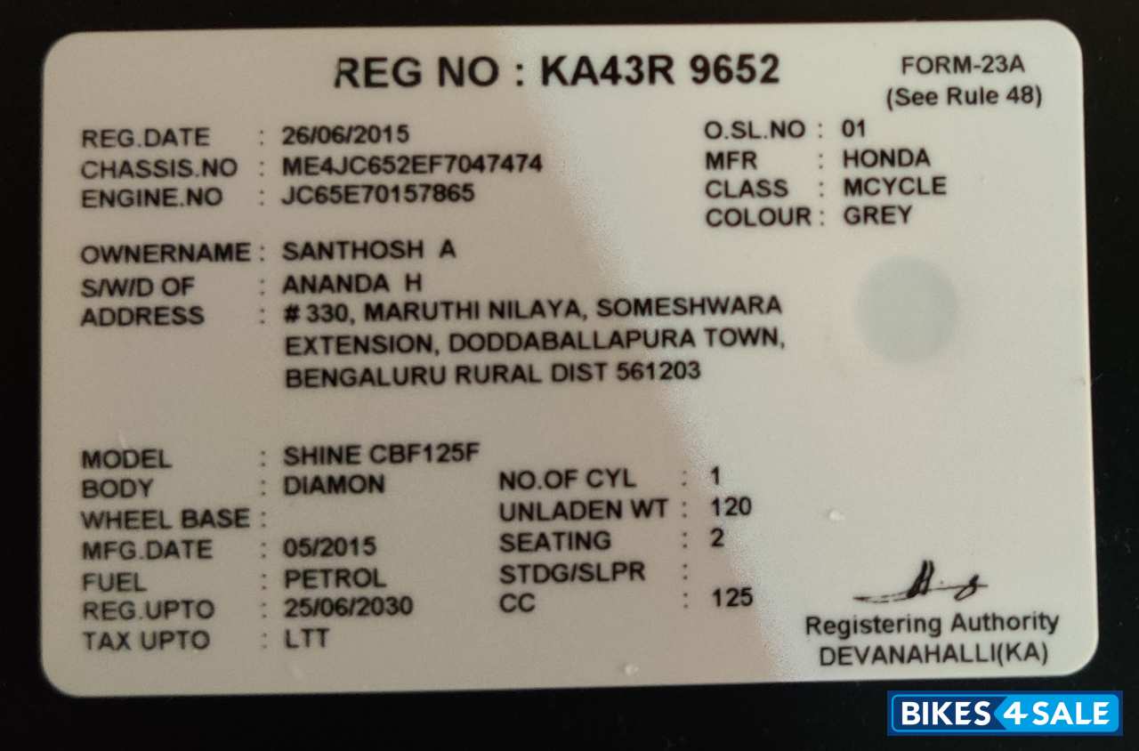 Grey Honda CB Shine Grey Honda CB Shine