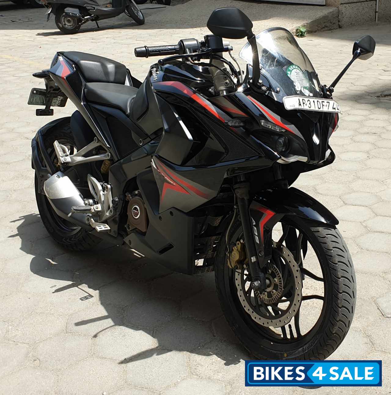 Black With Red Graphics Bajaj Pulsar RS 200 ABS