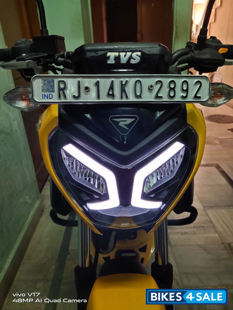 Yellow TVS Raider 125