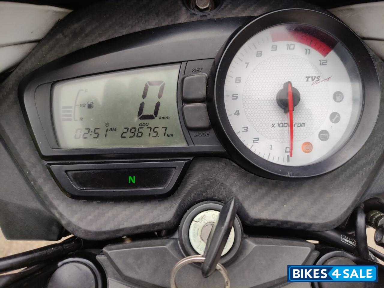 White TVS Apache RTR 180 ABS